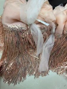 Chất lượng cao sáng bóng paillette Sequins ren <span class=keywords><strong>TRIM</strong></span> tua rìa cho đám cưới váy Mạng Che Mặt cô dâu thân thiện với môi cho giày dép và túi xách - Product Image 5