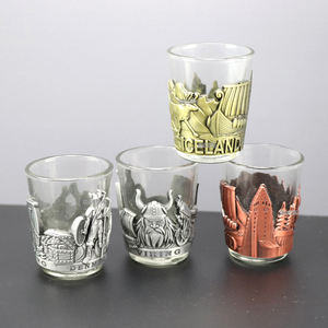 中国製カスタムロゴバイキングスタイル亜鉛合金製ウォッカショットグラス - Product Image 2