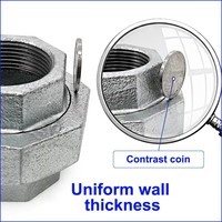 Raccord de tuyauterie en fonte malléable galvanisée, filetage BSP, raccord GI, accouplement pour conduites d'eau et de gaz, fourniture directe d'usine