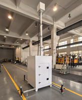 Tour de surveillance mobile CCTV portable avec mât de 6 m de haut pour la sécurité temporaire en extérieur