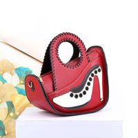 Sac à main de luxe créatif en forme de talon haut pour femme, sac à bandoulière et à main avec poignée supérieure et surpiqûres