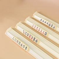 Penyangga Mahjong Amerika Miracle 4-Pack |   Rak PS Transparan Ramah Lingkungan 2-in-1 Ukuran 17,5 Inci |   Set Pendorong Warna-warni untuk 4 Orang