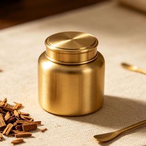 Herramienta de sellado de incienso aromático OEM personalizada, mini frasco de latón para polvo, botella pequeña sellada para almacenamiento de té, accesorio para ceremonia del té - Product Image 1