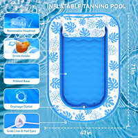 Flotteur gonflable pour piscine en PVC pour adultes Addotron avec coussin de piscine