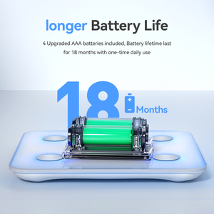 Balance numérique intelligente de graisse corporelle pour la salle de bain Type de capteur électronique Puissance de la batterie Capacité de 180kg Affichage numérique App Pesage - Product Image 4