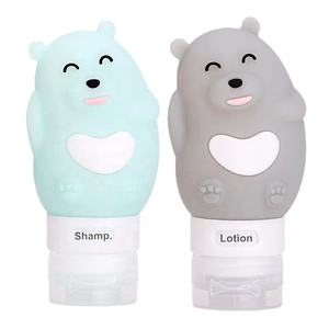 Bonita botella de viaje portátil de oso de silicona de 80ml para el cuidado de la piel, suero, mascarilla, Gel de ducha, loción, espacio vacío, pestañas postizas - Product Image 1