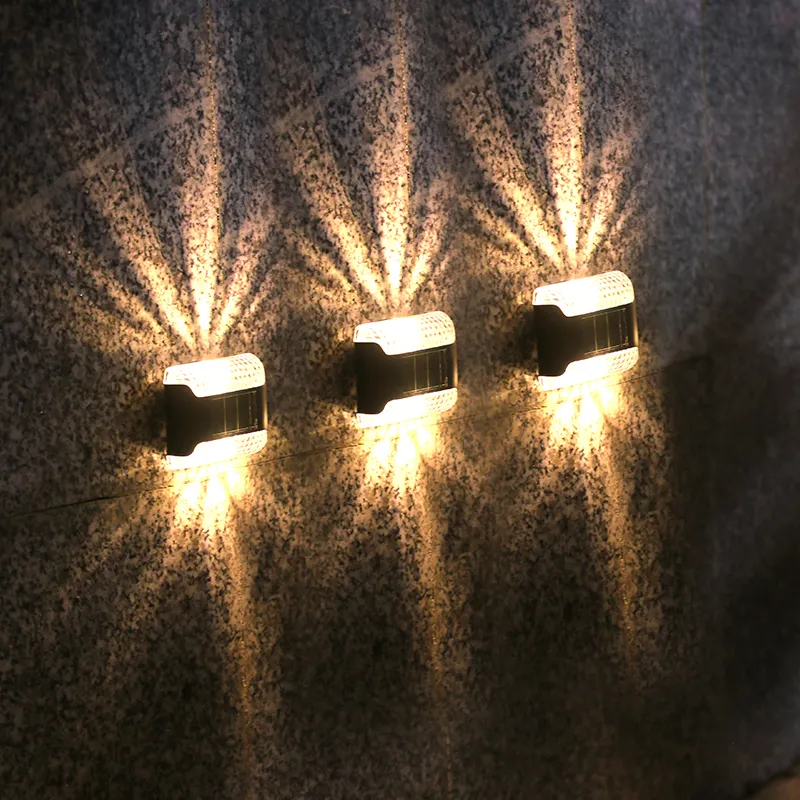 パワードリーム屋外ガーデンライトLedウォールマウントランプ装飾的な上下照明ガーデンヤード用ソーラーウォールライト