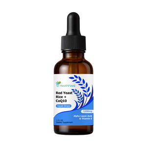 Gouttes liquides de levure de riz rouge + CoQ10 de marque privée avec levure de riz rouge pour favoriser des niveaux de cholestérol sains - Product Image 1