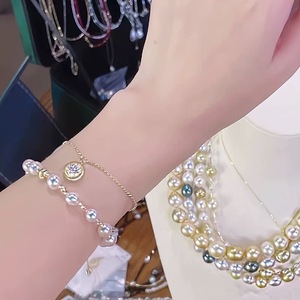 Zhuji Natural <b>Freshwater</b> <b>Pearl</b> <b>Bracelet</b> Versatile Sparkling 4-6mm Almost Flawless <b>Freshwater</b> <b>Pearl</b> Fashion Layered Necklaces - Product Image 1
