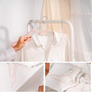 Home Metal Adult Non Slip Seamless Clothes Hanger Groove Dipped Plastic Design Household <b>Wardrobe</b> Use Wall Mounted Multifunction - Product Image 2