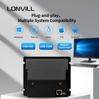 LONVILL USB RS232 Module de lecture et de lecture de codes à barres CMOS intégrés pour terminaux libre-service