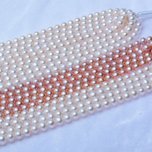 Collier de perles d'eau douce blanches de 9-10 mm, qualité AAA, produit semi-fini, fabricant, vente en gros, vente au détail, légèrement imparfait - Product Image 4