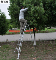 Échelle trépied multifonctionnelle en alliage d'aluminium, portable, pour verger, jardin, extérieur, pliable, 300 kg