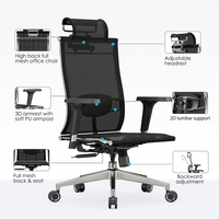 Nouvelle conception de chaise de bureau entièrement en mesh avec cadre métallique, chaises de direction ergonomiques confortables avec soutien lombaire, Sillas De Oficina