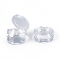Boîtier compact double couche pour poudre cosmétique, en matériaux recyclés, étiquette privée, transparent, vide, pour fard à paupières et blush