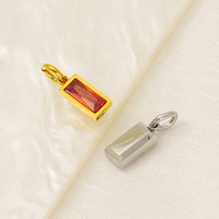 Nouvelle Collection 2025 – Pendentif Femme en Acier Inoxydable Plaqué Or 14K/18K avec Zircon Pierre de Naissance Simple et Élégant