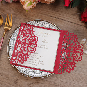 Libreta de lujo para invitaciones de boda, libreta de Color azul, con bolsillo, tarjeta rsvp y sobres - Product Image 5