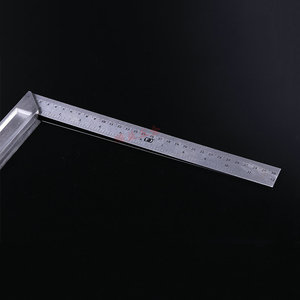 Regla angular de acero inoxidable de 30 cm, herramienta de ángulo recto de metal para carpintería y albañilería - Product Image 1