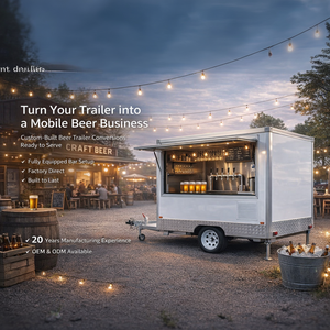 Cuisine mobile en acier inoxydable 304 avec cadre en aluminium, certifiée CE, camion de restauration, friteuse, Australie, café, barbecue, crème glacée, burger, pizza, bière - Product Image 1