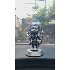 พระรูปพระรามลาลา วาดด้วยมือ งานฝีมือประณีต เหมาะสำหรับบูชาที่บ้าน โต๊ะทำงาน คอนโซลรถยนต์ และเป็นของขวัญ - Product Image 6