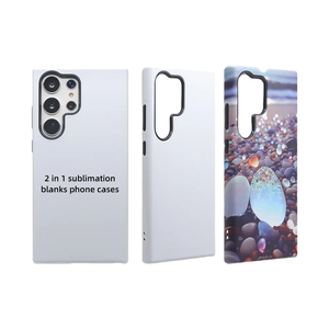 Coques de téléphone 3D vierges pour sublimation pour Samsung S26 S25 S24 S23 S22 S21, revêtement 2-en-1, double coque de luxe personnalisée - Product Image 1