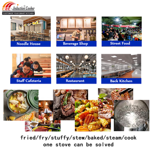 مواقد طباخ حثي صناعي 4 6 5 كيلو وات مجموعة طبخ كهربائية تجارية قائمة بذاتها مع كابينة - Product Image 6