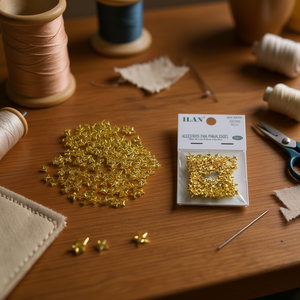 Accesorios de Metal Ilan en Forma de Estrella, 3x7mm, Dorados, para Manualidades y Costura - Product Image 3