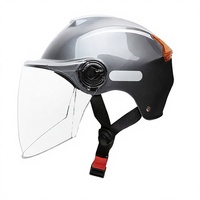Nouveau casque de moto demi-intégral certifié classe 3C, norme nationale, pour vélo électrique, gris