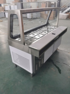 Congelador <span class=keywords><strong>Horizontal</strong></span> de Acero Inoxidable, Equipo de Barra de Ensaladas, Refrigerador - Product Image 5