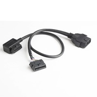 Cable divisor OBD2 de 1 macho a 2 hembras, cable de extensión de 16 pines con soporte de montaje para diagnóstico de automóviles