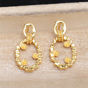 Boucles d'oreilles en argent sterling 925, fabrication artisanale, surface lisse, support vide à 3 perles, incrusté de perles, surface lisse, 5606, boucles d'oreilles tendance - Product Image 1