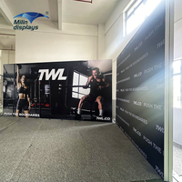 10x20ft SEG modulaire Double face SEG lumière boîtes publicitaires affichage salon équipement Fitness rétro-éclairé mur exposition