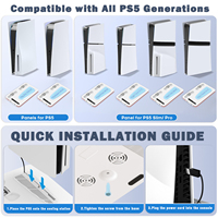 Support et station de refroidissement PS5 Slim Pro, station de charge pour manettes, ventilateur de refroidissement pour console PlayStation 5, accessoires PS5