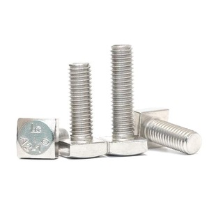 Tornillos de Cabeza Cuadrada de Acero Inoxidable 304 de Fábrica Bibo Yaente, Tornillos en T para Montaje Solar M4-M12, Tornillos de Cabeza Cuadrada de Acero Inoxidable 304 - Product Image 1