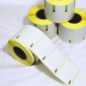 Rouleau d'étiquettes vierges à transfert thermique direct de taille personnalisée, autocollants imprimables circulaires colorés, autocollants d'emballage imperméables - Product Image 3