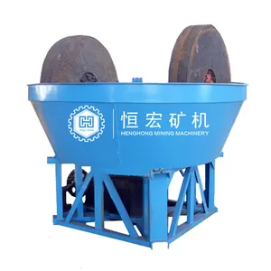 100% Factory Supply Copper Ore Grinding Mill Gold Panning Equipment 1100 1200 1500 1600 Model Wet Pan Mill For Rock Gold