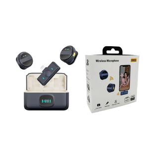 SX21 Long Battery Life Condenser Mic Smart Noise Reduction Magnet Dual Type-C <strong>Wireless</strong> <strong>Microphone</strong> for Interview <strong>Vlog</strong> - Product Image 1