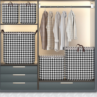 Grande capacité, design moderne, boîte rectangulaire de rangement pour garde-robe, sac de rangement pliable pour couette et vêtements avec poignée