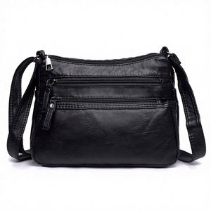 Bolsos cruzados de piel sintética de diseñador más vendidos para mujer, elegantes bolsos semicirculares con cierre abierto al por mayor - Product Image 2