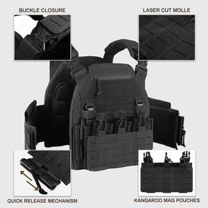 Gilet tactique en denim léger et ajustable de style militaire pour l'extérieur, design MOLLE, unisexe - Product Image 2