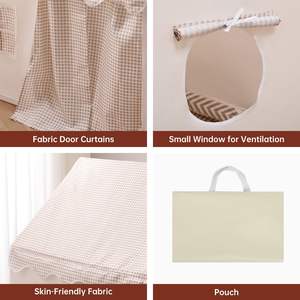 Tienda de campaña de juguete para bebés para niñas y niños al por mayor, casa de juegos estable transpirable de gran espacio para interiores y exteriores con ventana - Product Image 6