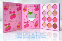 Palette de fards à paupières fraise et cerise en gros – Cosmétiques mignons – Vente en gros de fards à paupières
