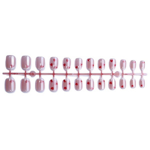 <span class=keywords><strong>Ennio</strong></span> 24 Piezas Uñas Postizas Cuadradas Medianas de ABS Cromado, Rosa Premium con Corazón Blanco, Gel Francés con Recubrimiento UV de Larga Duración - Product Image 5