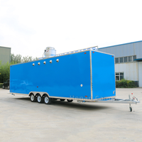 Camion de restauration rapide CAMP poulet frit et pizza restaurant mobile concession remorque alimentaire cuisine entièrement équipée à vendre