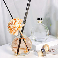Bouteilles de diffuseur d'huiles essentielles en verre de luxe de 100 ml et 150 ml avec bouchon en liège pour parfums d'ambiance et aromathérapie