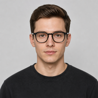 Lunettes de vue en acétate sur mesure, verres transparents de luxe, montures rectangulaires, lunettes optiques, vente en gros