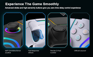 New RGB Gamepad cho ps5 phím điều khiển hội trường Rocker và hội trường 3D không dây cho ps5/ps5 Slim/ps5 Pro/PC RGB điều khiển không dây - Product Image 6