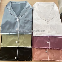 Toptan kadın ipek saten pijama tam uzunlukta gelin parti nedime pijama iki parçalı Set artı boyutu pijama dahil
