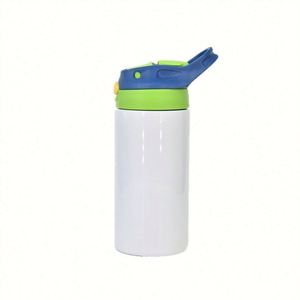 Bouteille d'eau isotherme droite en acier inoxydable personnalisée de 350 ml (12 oz) – Gobelet vierge pour sublimation – Bouteille d'eau pour enfant - Product Image 1