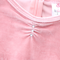 Maillot de Ballet de Terciopelo de Manga Larga para Niñas con Lazo y Brillo de Estrella, Traje de Danza para Niños, Disfraz de Ballet para Clases y Prácticas